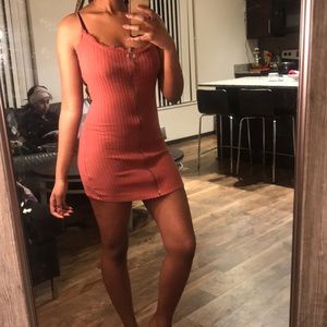 Salmon mini dress